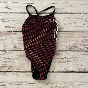 TYR Women Cobra Kai Diamondfit One-Piece Swimsuit Size 26 Made In USA Summer
